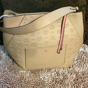 MCM Large Klara Monogram Leather Hobo